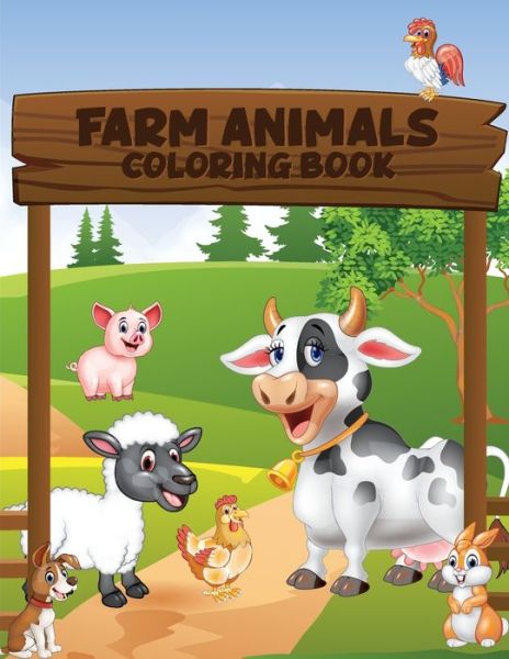 Cover for Popacolor · Farm Animals Coloring Book (Paperback Book) (2021)