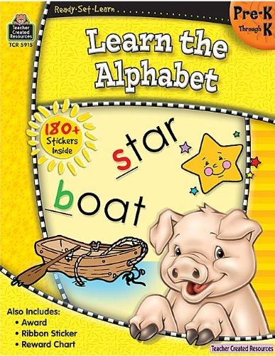 Cover for Teacher Created Resources Staff · Ready-set-learn: Learn the Alphabet Prek-k (Paperback Bog) [Workbook edition] (2009)
