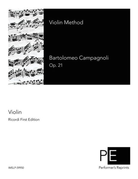 Cover for Bartolomeo Campagnoli · Violin Method (Paperback Book) (2015)