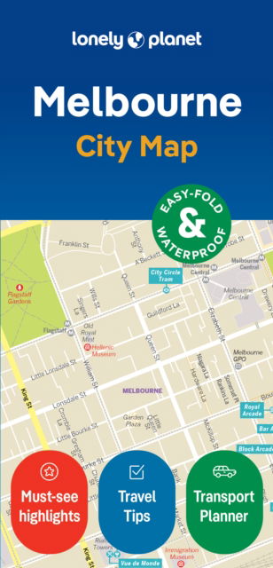 Lonely Planet Melbourne City Map - Map - Lonely Planet - Bücher - Lonely Planet Global Limited - 9781787017153 - 9. August 2024