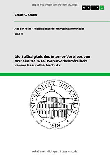 Cover for Sander · Die Zulässigkeit des Internet-Ve (Book) [German edition] (2014)