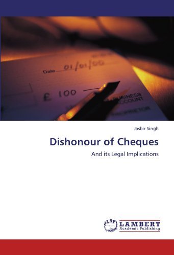 Cover for Jasbir Singh · Dishonour of Cheques: and Its Legal Implications (Paperback Book) (2012)