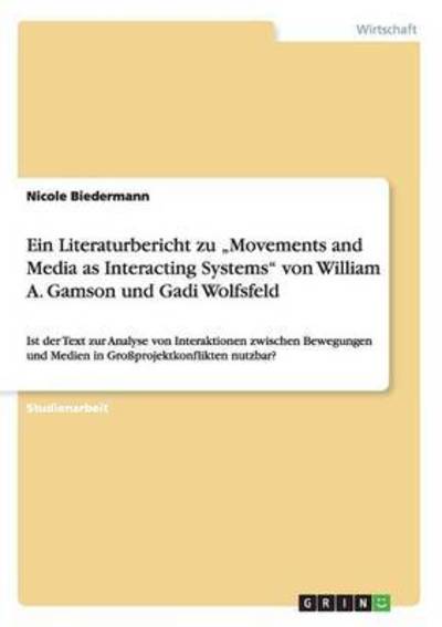 Cover for Biedermann · Ein Literaturbericht zu &quot;Mov (Book) (2016)