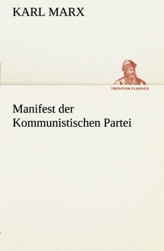 Cover for Marx · Manifest der Kommunistischen Parte (Bog) [German edition] (2013)