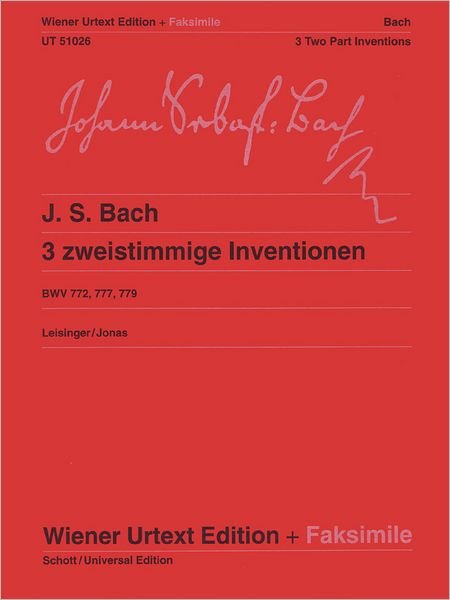 Cover for Johann Sebasti Bach · 3 Two Part Inventions BWV 772, 777, 779 (Book) (2011)