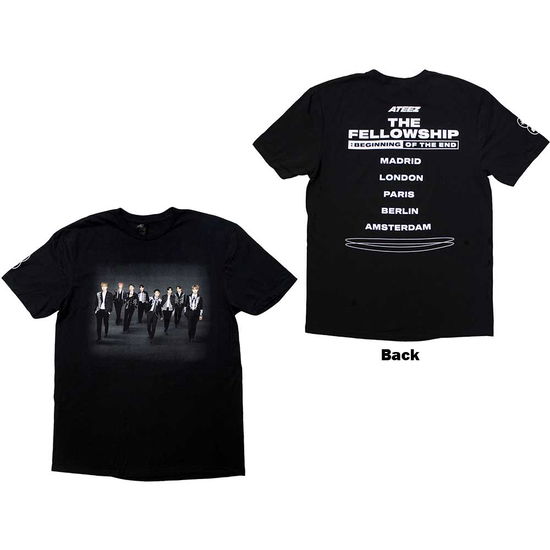 Cover for Ateez · ATEEZ Unisex T-Shirt: Fellowship Tour Euro Photo (Black) (Back Print &amp; Ex-Tour) (T-shirt)