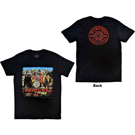 Cover for The Beatles · The Beatles Unisex T-Shirt: Sgt Pepper (Back Print) (T-shirt) [size XXL] [Black - Unisex edition]