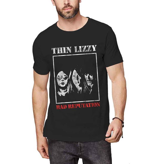 Cover for Thin Lizzy · Thin Lizzy Unisex T-Shirt: Bad Reputation (Black) (T-shirt) [size S] [Black - Unisex edition] (2019)