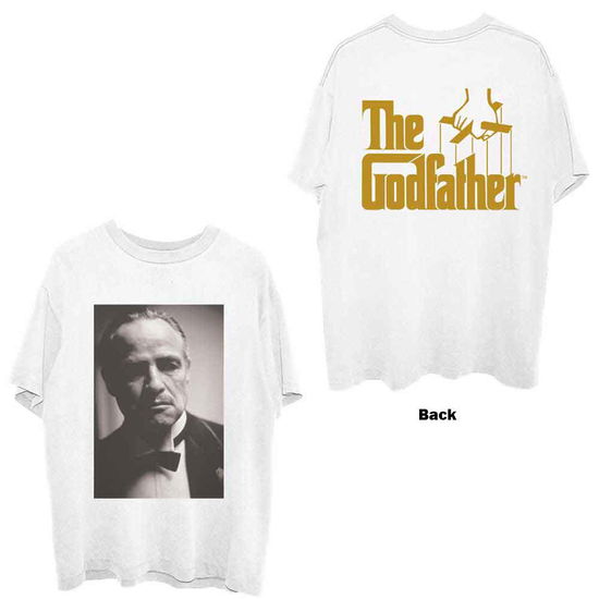 The Godfather Unisex T-Shirt: Brando B&W (Back Print) - Godfather - The - Merchandise -  - 5056561019154 - January 14, 2022