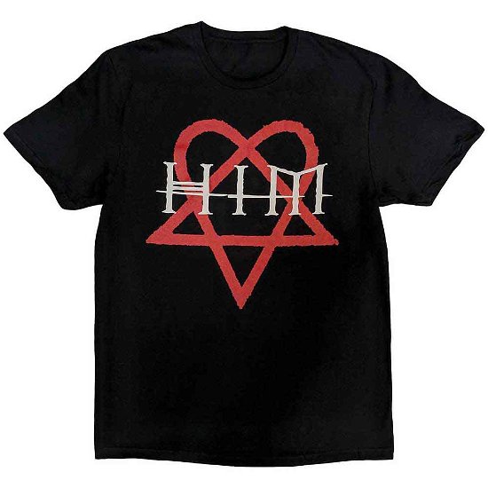 HIM Unisex T-Shirt: Heartagram - Him - Merchandise -  - 5056737201154 - 