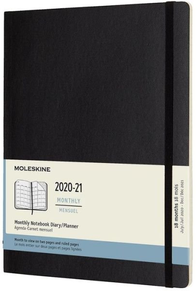 Cover for Moleskine · Moleskine 2021 18-Month Monthly Extra Large Softcover Diary: Black (Book) (2020)