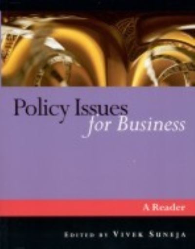 Cover for Suneja, Vivek (Ed) · Policy Issues for Business: A Reader - Published in Association with The Open University (Paperback Book) (2001)