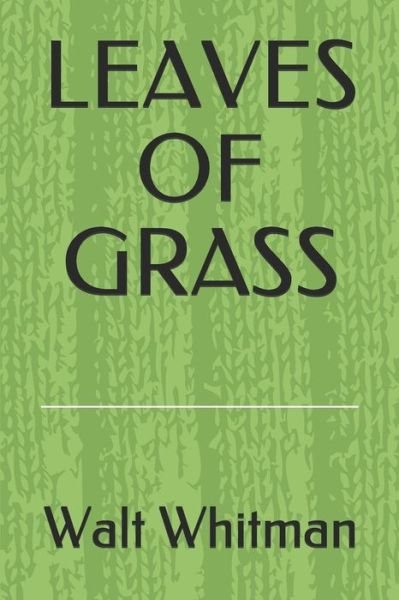Cover for Walt Whitman · Leaves of Grass (Paperback Bog) (2019)