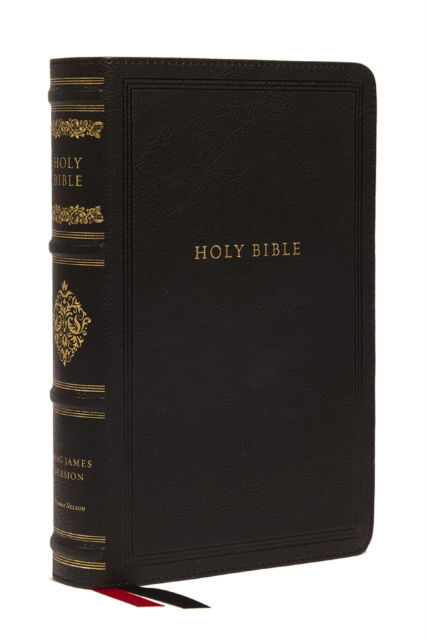 Cover for Thomas Nelson · KJV Large Print Reference Bible, Black Leathersoft, Red Letter, Comfort Print, Thumb Indexed (Sovereign Collection): Holy Bible, King James Version (Leather Book) (2025)