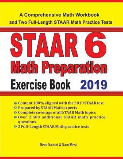 Cover for Reza Nazari · STAAR 6 Math Preparation Exercise Book (Paperback Book) (2019)