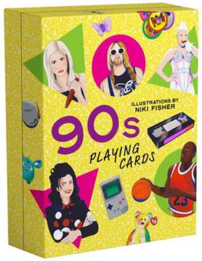 Cover for 90s Playing Cards: Featuring the decade’s most iconic people, objects and moments (Lernkarteikarten) (2024)