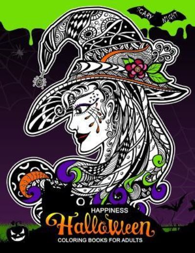 Cover for Balloon Publishing · Happiness Halloween Coloring books for Adults (Paperback Book) (2017)