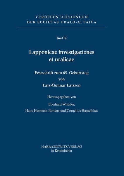 Cover for Hans-Hermann Bartens · Lapponicae Investigationes Et Uralicae. Festschrift Zum 65. Geburtstag Von Lars-Gunnar Larsson (Hardcover Book) (2012)