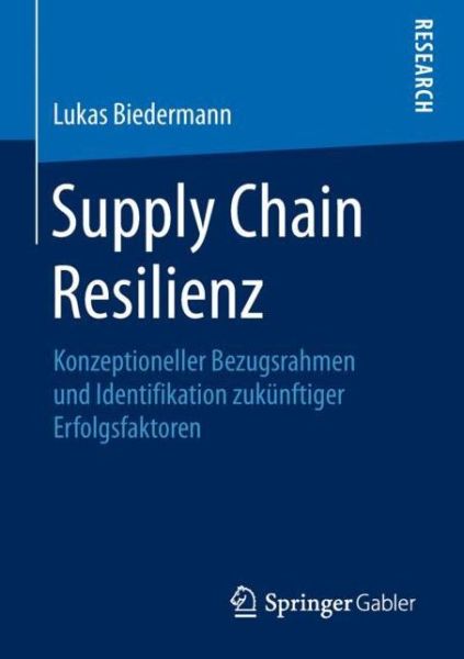 Cover for Biedermann · Supply Chain Resilienz (Book) (2018)