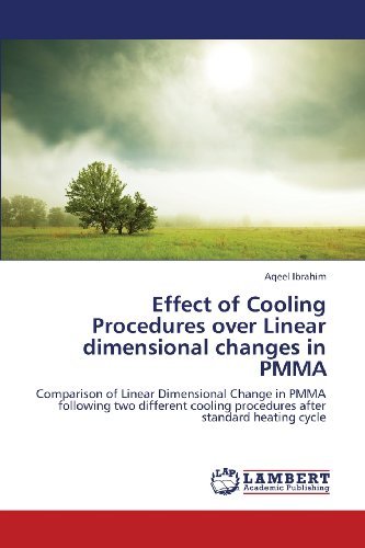 Effect of Cooling Procedures over Linear Dimensional Changes in Pmma: Comparison of Linear Dimensional Change in Pmma Following Two Different Cooling Procedures After Standard Heating Cycle - Aqeel Ibrahim - Books - LAP LAMBERT Academic Publishing - 9783659436154 - August 8, 2013