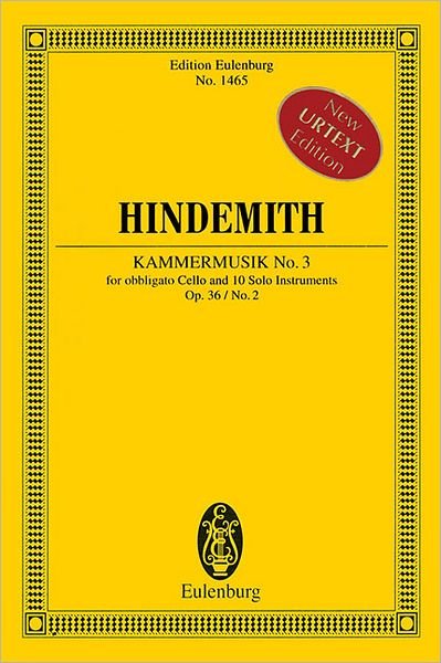 Cover for Paul Hindemith · Chamber Music No 3 Op 362 (Pocketbok) (2011)