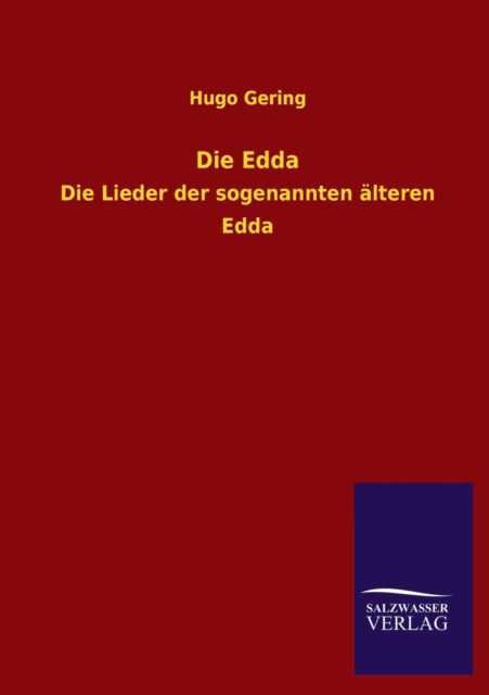 Cover for Hugo Gering · Die Edda (Paperback Book) [German edition] (2013)