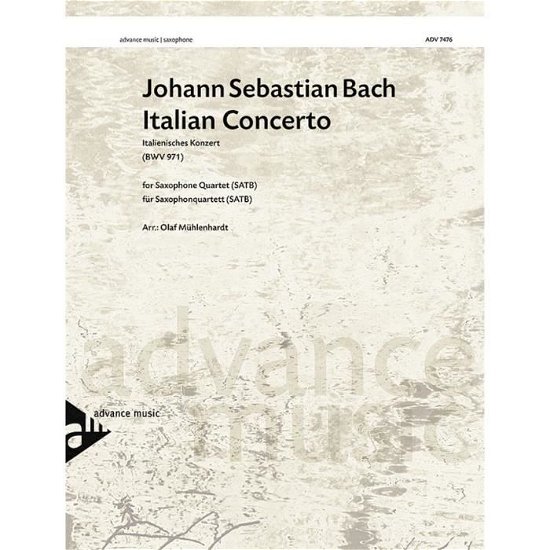 Cover for Bach · Italienisches Konzert BWV 971, Sax (Book)