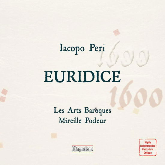 Cover for J. Peri · Euridice (CD) (2018)