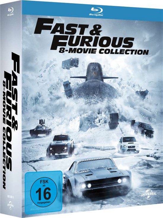Cover for Vin Diesel,paul Walker,dwayne Johnson · Fast &amp; Furious 1-8-8-movie Collection (Blu-ray) (2017)