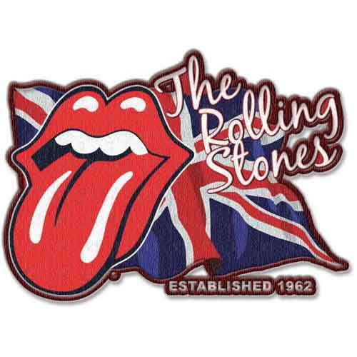 The Rolling Stones Standard Woven Patch: Lick the Flag - The Rolling Stones - Produtos - Bravado - 5055295352155 - 