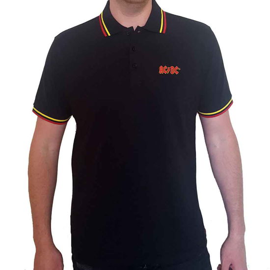 AC/DC Unisex Polo Shirt: Classic Logo - AC/DC - Produtos -  - 5056368608155 - 