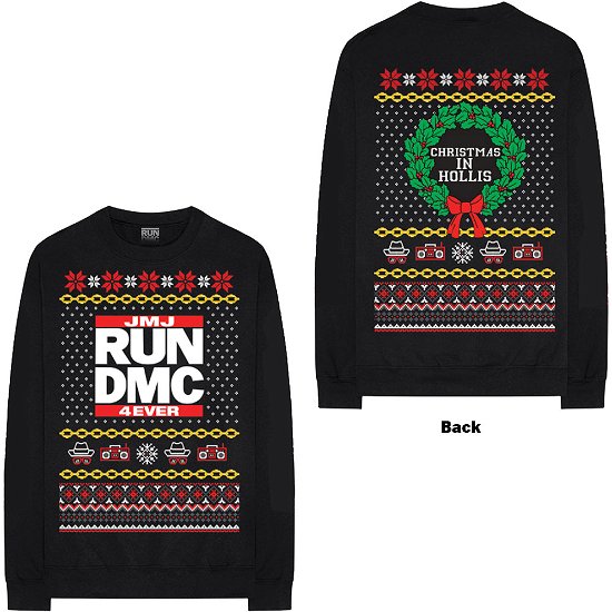 Cover for Run DMC · Run DMC Unisex Sweatshirt: Holiday (Back Print) (Bekleidung) [size S] [Black - Unisex edition]