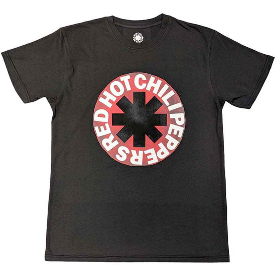 Cover for Red Hot Chili Peppers · Red Hot Chili Peppers Unisex T-Shirt: Red Circle Asterisk (Grey) (T-shirt) [size S] (2023)