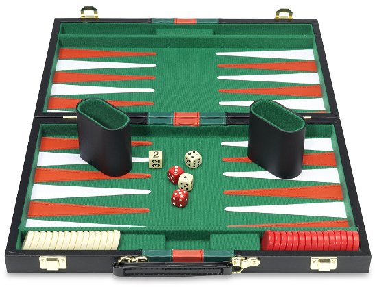 Backgammon i kuffert -  - Gesellschaftsspiele -  - 5703653295155 - 
