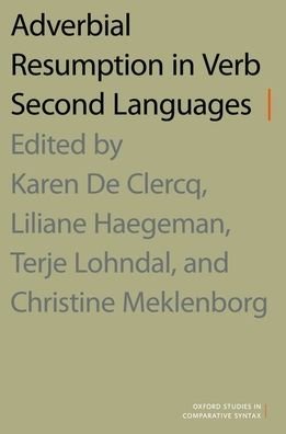 Cover for Adverbial Resumption in Verb Second Languages - OXFORD STUDIES COMPARATIVE SYNTAX SERIES (Pocketbok) (2023)