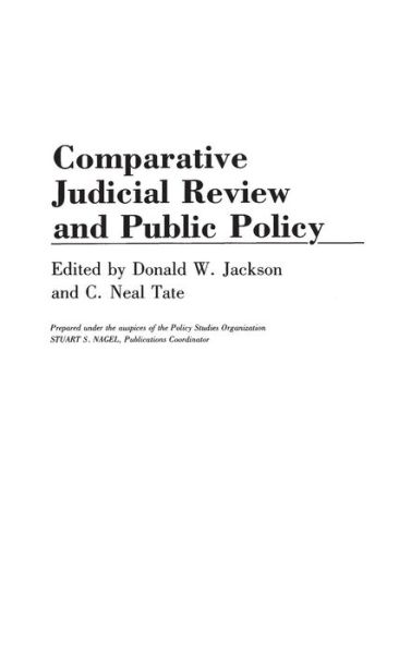 Cover for Donald W Jackson · Comparative Judicial Review and Public Policy (Hardcover Book) (1992)