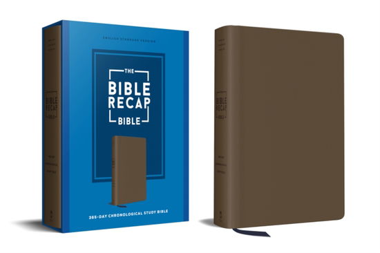 Cover for The Bible Recap 365-Day Chronological Study Bible: English Standard Version - Imitation Leather (Læderbog) (2025)