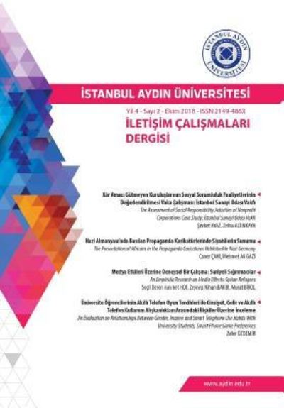 Cover for Adem Ayten · Istanbul Aydin Universitesi: Iletisim Calismalari Dergisi - Y&amp;#305; l 4 Say&amp;#305; 2 Ekim - 2018 (Paperback Book) (2019)