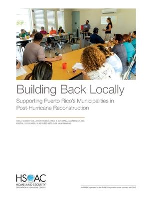 Cover for Shelly Culbertson · Building Back Locally: Supporting Puerto Rico's Municipalities in Post-Hurricane Reconstruction (Paperback Bog) (2020)