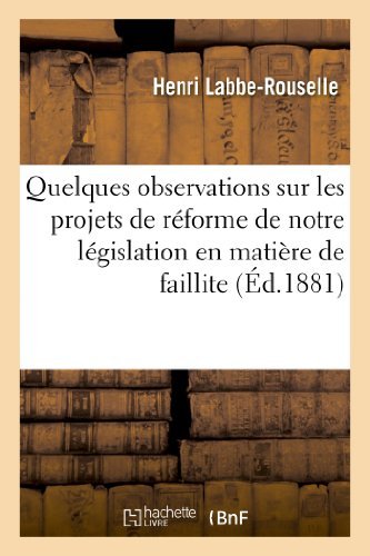 Cover for Labbe-rouselle-h · Chambre De Commerce De Lille. Quelques Observations Sur Les Projets De Reforme (Paperback Bog) [French edition] (2013)