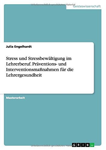 Stress und Stressbewältigung - Engelhardt - Książki - Grin Publishing - 9783656724155 - 16 września 2014