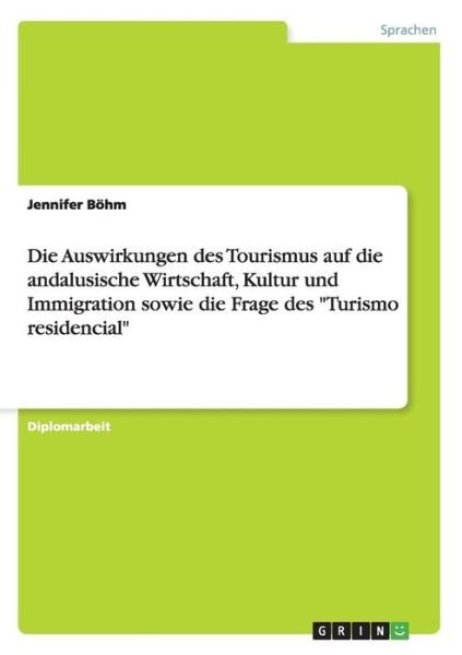 Cover for Böhm · Die Auswirkungen des Tourismus auf (Buch) (2015)