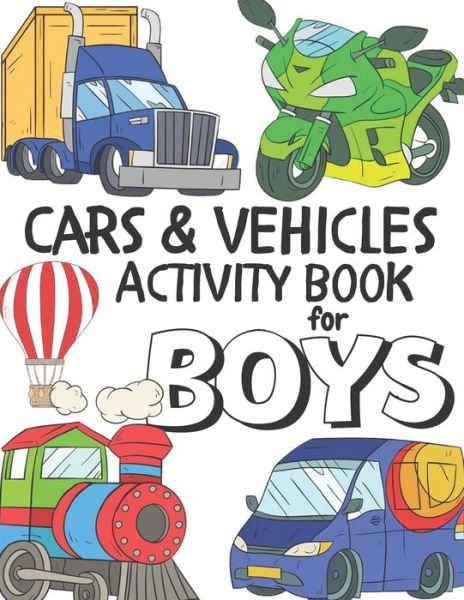 Cover for Fresh Brain · Cars &amp; Vehicles Activity Book For Boys (Paperback Book) (2020)