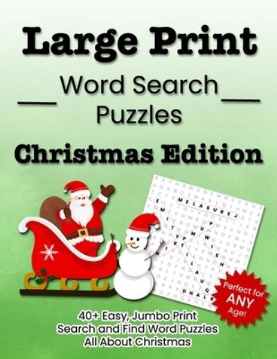 Cover for Puzzitivity Press · Large Print Word Search Puzzles Christmas Edition (Paperback Bog) (2020)