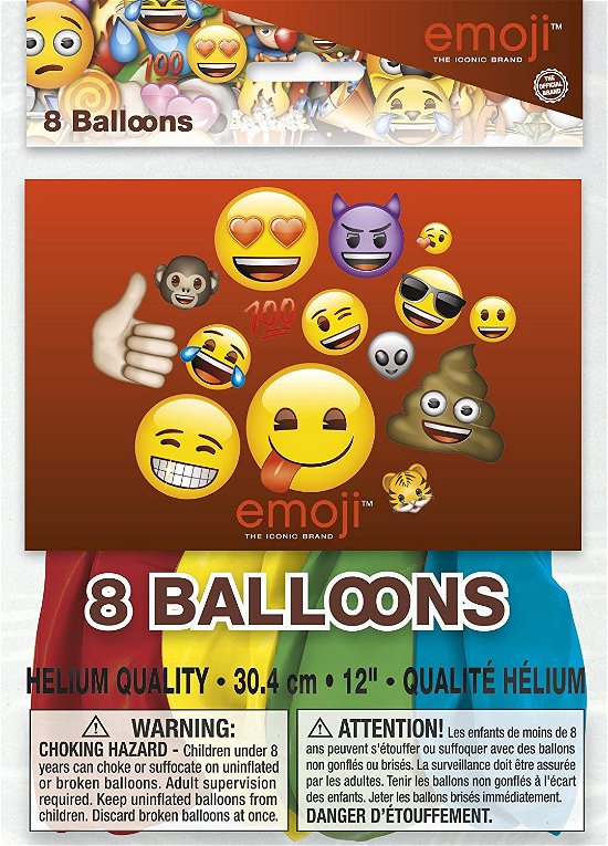 Cover for Haza · Ballonnen Emoji 8st. (Leketøy)