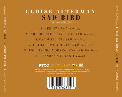 Cover for Eloise Alterman · Sad Bird (CD) (2022)