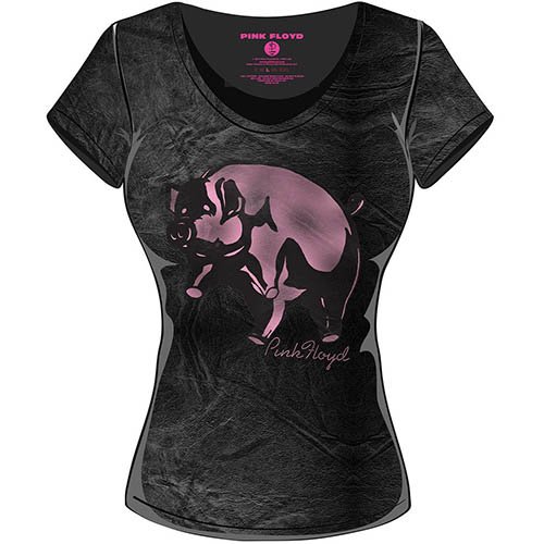 Pink Floyd Ladies T-Shirt: Animals Pig (Wash Collection) - Pink Floyd - Koopwaar - Perryscope - 5055979925156 - 