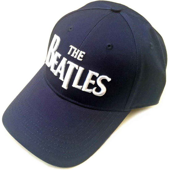 The Beatles Unisex Baseball Cap: White Drop T Logo (Navy Blue) - The Beatles - Mercancía - Apple Corps - Accessories - 5056170626156 - 