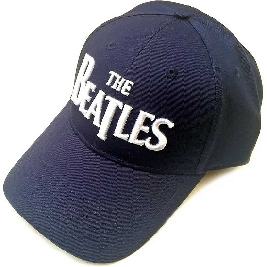 The Beatles Unisex Baseball Cap: White Drop T Logo (Navy Blue) - The Beatles - Produtos - Apple Corps - Accessories - 5056170626156 - 