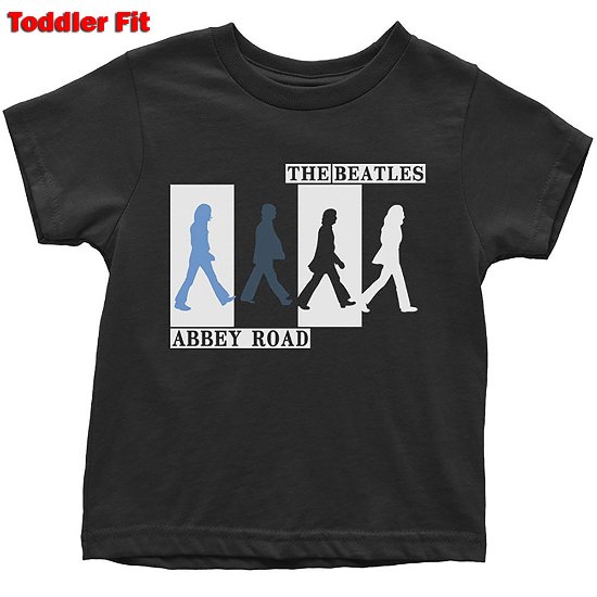 Cover for The Beatles · The Beatles Kids Toddler T-Shirt: Abbey Road Colours Crossing (18 Months) (T-shirt) [size 1-2yrs] [Black - Kids edition]